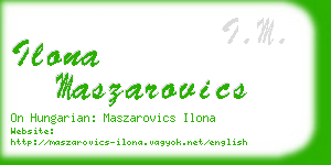 ilona maszarovics business card